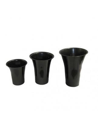Vase en plastique noir