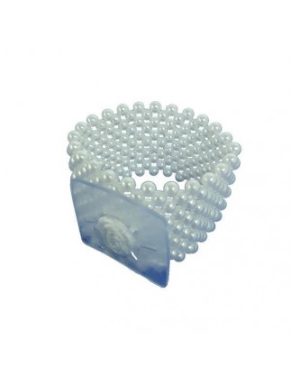 Bracelet classique avec perles blanches