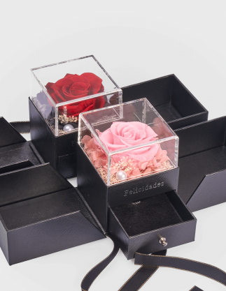 Relaxdays Boîte ronde, 8, Bac à roses noir, conservable 10 ans, Idée  cadeau, rouge, carton, tissu, PP, 17 x 17 x 17 cm : : Cuisine et  Maison