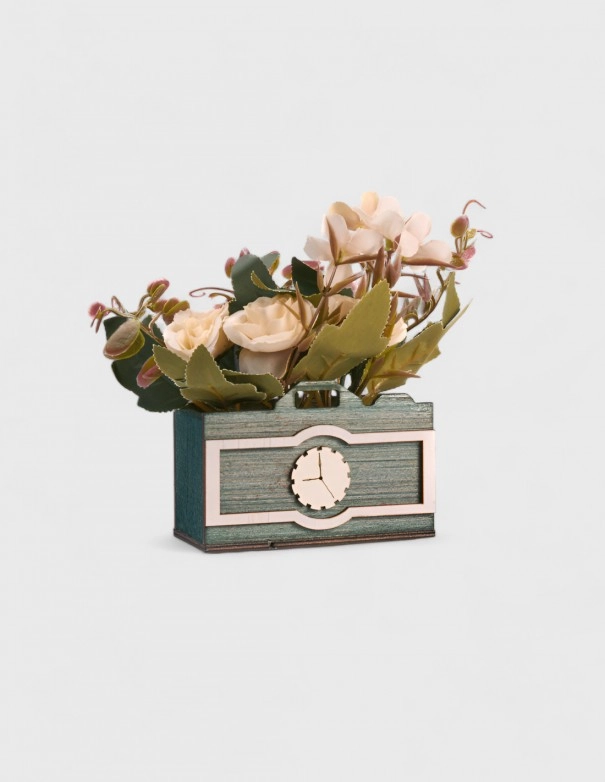 Horloge de Plante en Pot de Fleurs